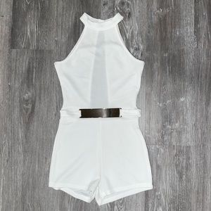 White short jumpsuit